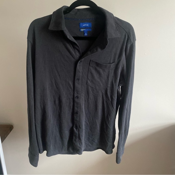 Apt. 9 Tops - Gray Cozy Button Up Apt 9